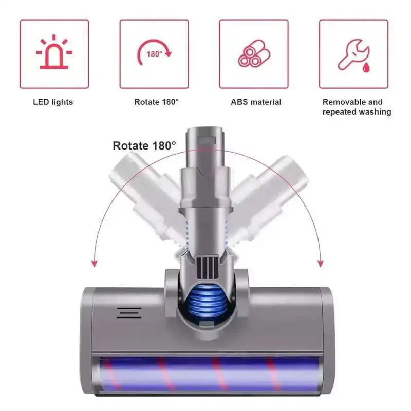 Floor Brush Head For Dyson V6 DC45 DC58 DC61 DC62 DC74 Vacuum Cleaner Soft Sweeper Roller Head Floor Brush Replacement