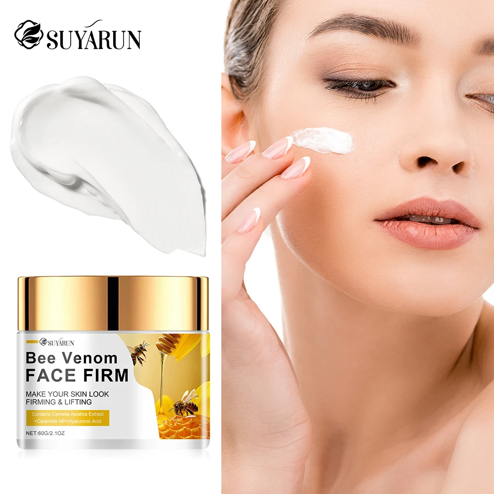 SUYARUN Bee Venom Collagen Anti-Aging-Gesichtscreme |   Straffende, straffende Feuchtigkeitscreme |   Faltenreduzierung |   24-Stunden-Trinkkraft.