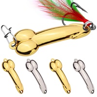 Metal Spoon Penis Shape Fishing Lures 5g 10g 15g 20g Golden Sequin Lure Artificial Bait Hard Baits Tackle Pesca Vibrating VIB