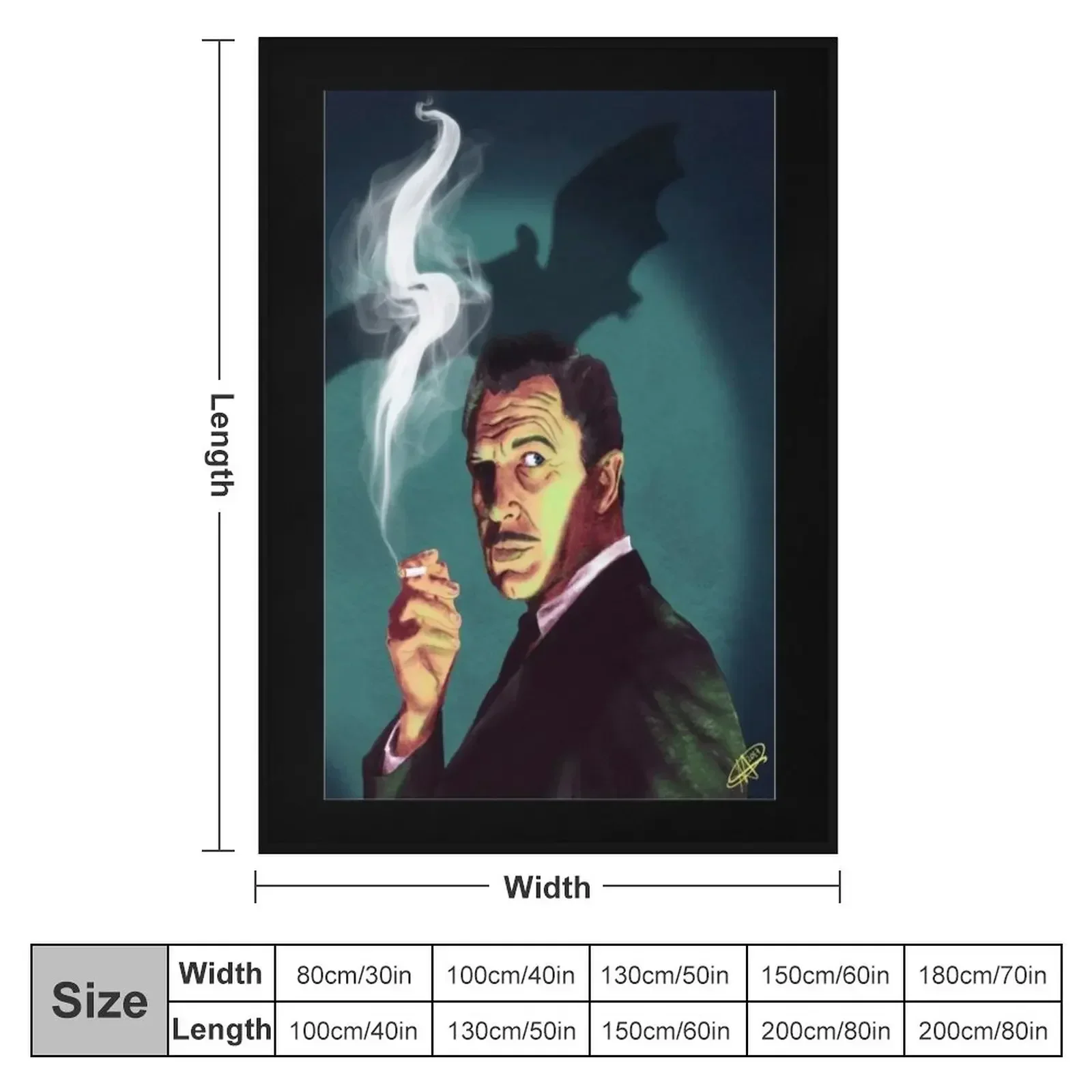 Vincent-Price Throw Blanket for babies For Sofa Thin Retros Personalized Gift Blankets
