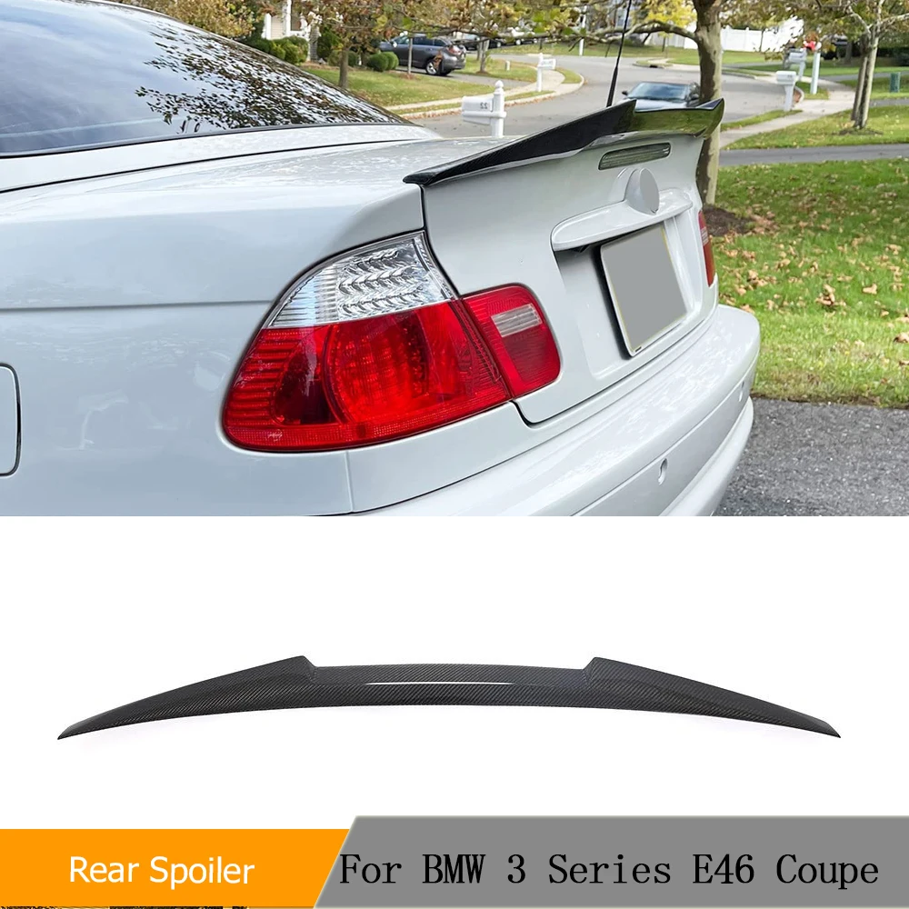 

Real Carbon Fiber Car Rear Trunk Spoiler Boot Lip Wing For BMW 3 Series E46 Coupe 2 Door 1999-2006 Rear Spoiler Highkick Wing