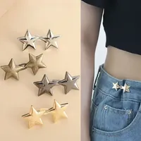 1pair Jeans Button Adjustable Clips for Pant Skirts Waist Tightener Buckle Snap Button Adjuster Pants Pin Retractable Button