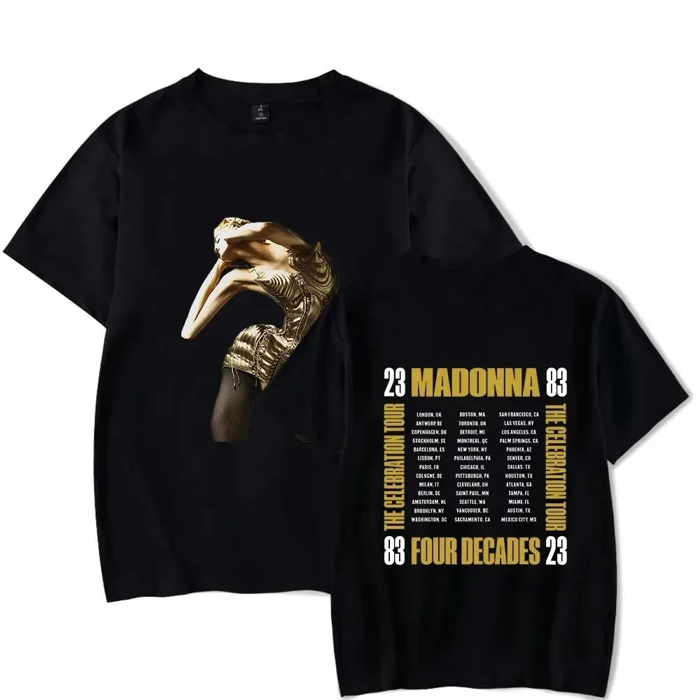 Madonna The Celebration Tour Merch Popular Reversible Print Unisex Fashionable Casual Short Sleeve T Shirt Summer Casual Tees