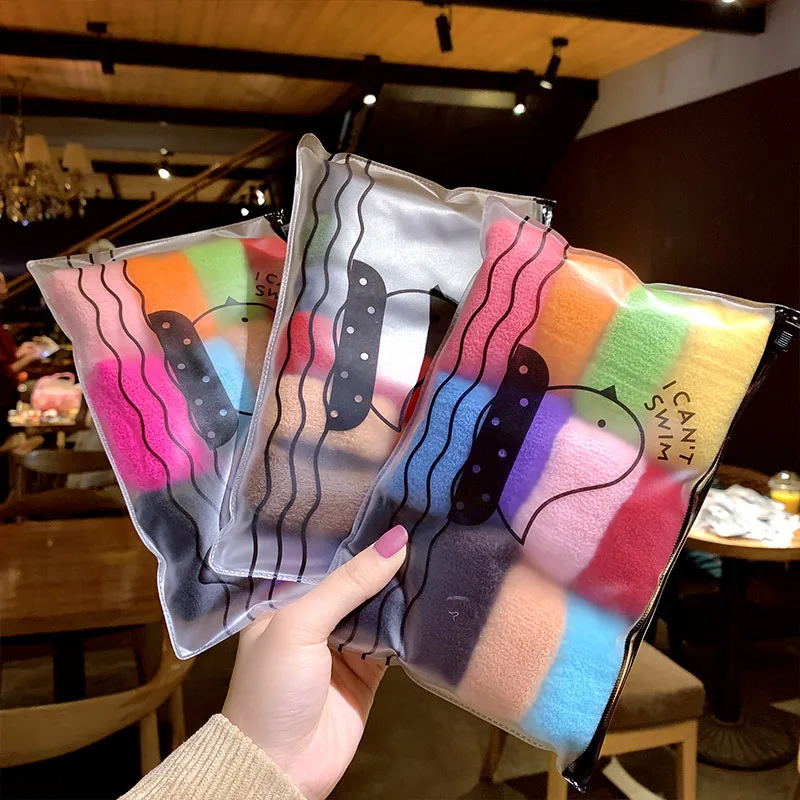

12PCS New Girls Korea Basic Elastic Hair Band Tie Gum Thickness Scrunchie Ring Rubber Children Fashion Ponytail Hair Accessories