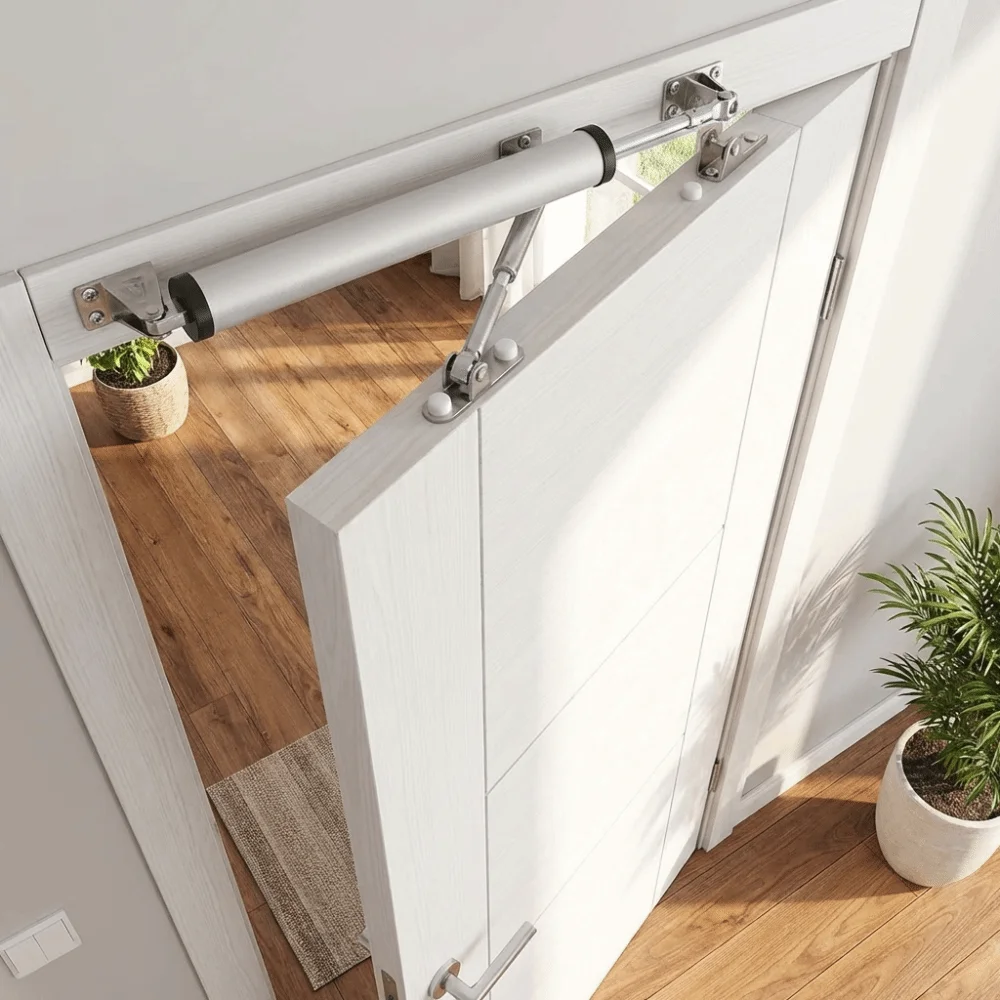 

Silent Buffer Pneumatic Door Closer Automatic Rebound Adjustable Closing Speed Automatic Buffer Anti-Pinch Durable