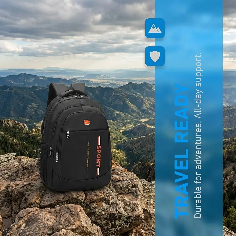 

Universal Ergonomic Men Backpack Large Capacity Wear Resistant Business Backpack Fashion Casual Style Daypack Hiking