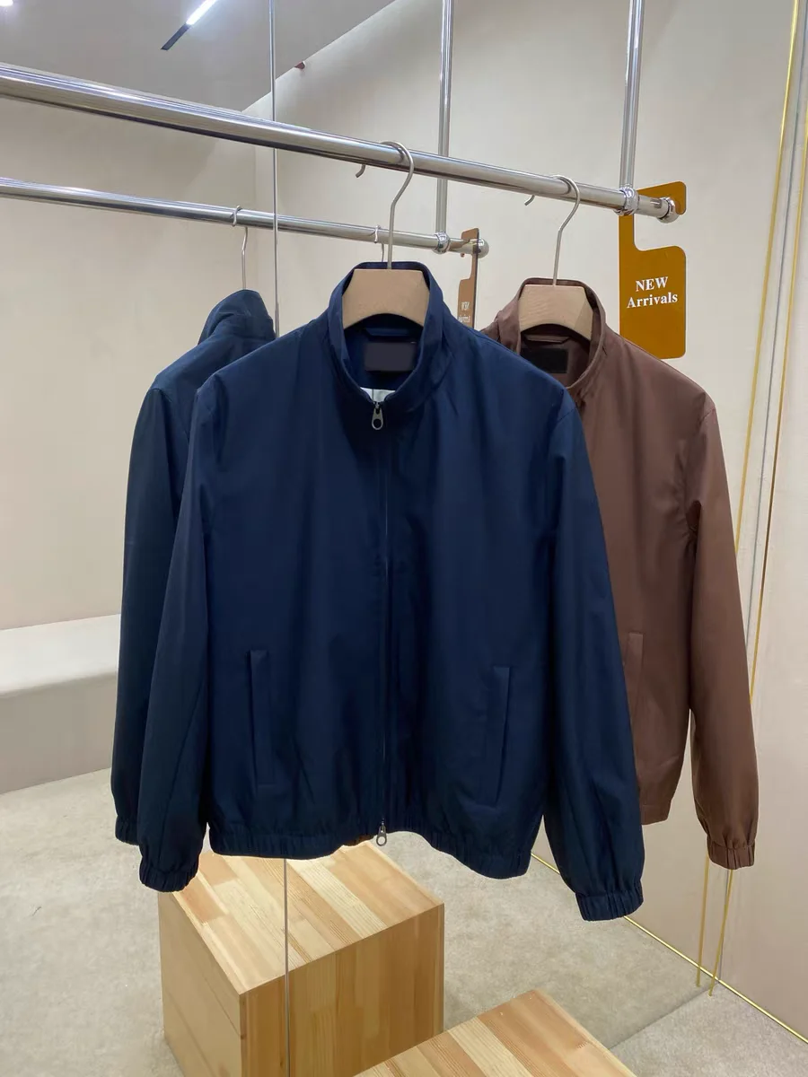 

Men's Simple Casual Stand Collar Pilot Jaet Windproof Autumn Winter New Sle Busin Leisure Coat Outerwear Stand Fit