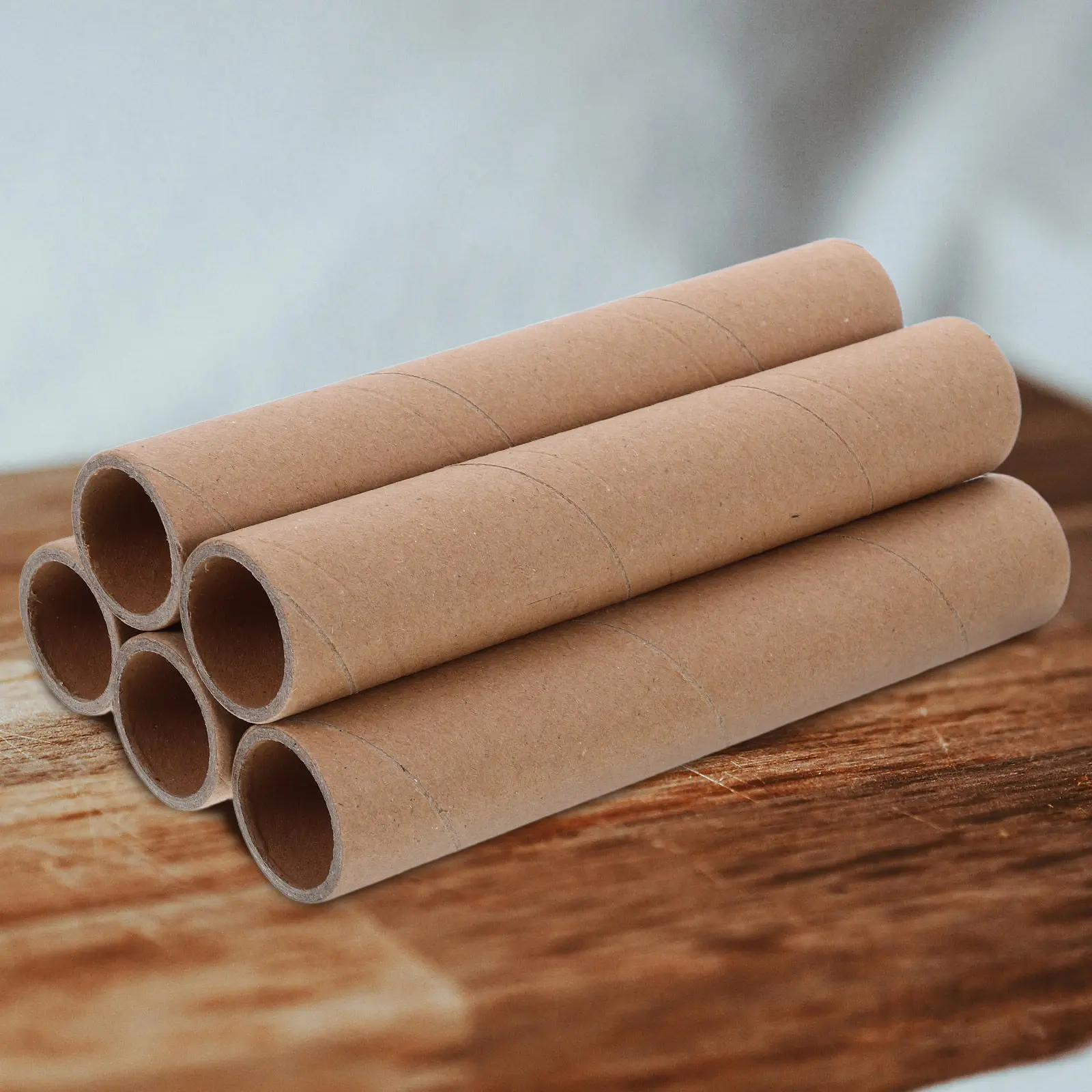 5Pcs Paperboard Tubes Brown Kraft Round Cylinder Mailing Tube Portable for Poster Holder Shipping Storage Tube
