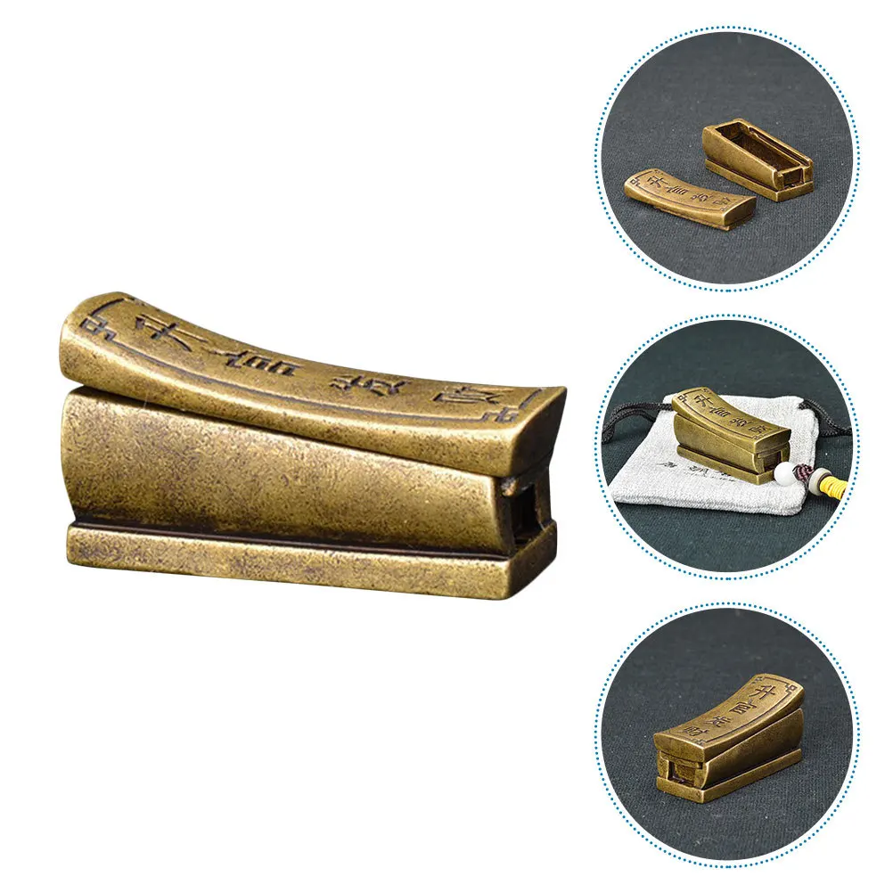 

1pc Brass Mini Coffin Decor Home Cabinet Ornament Craft Auspicious Office Statue Desktop Decor Small Home Adornment