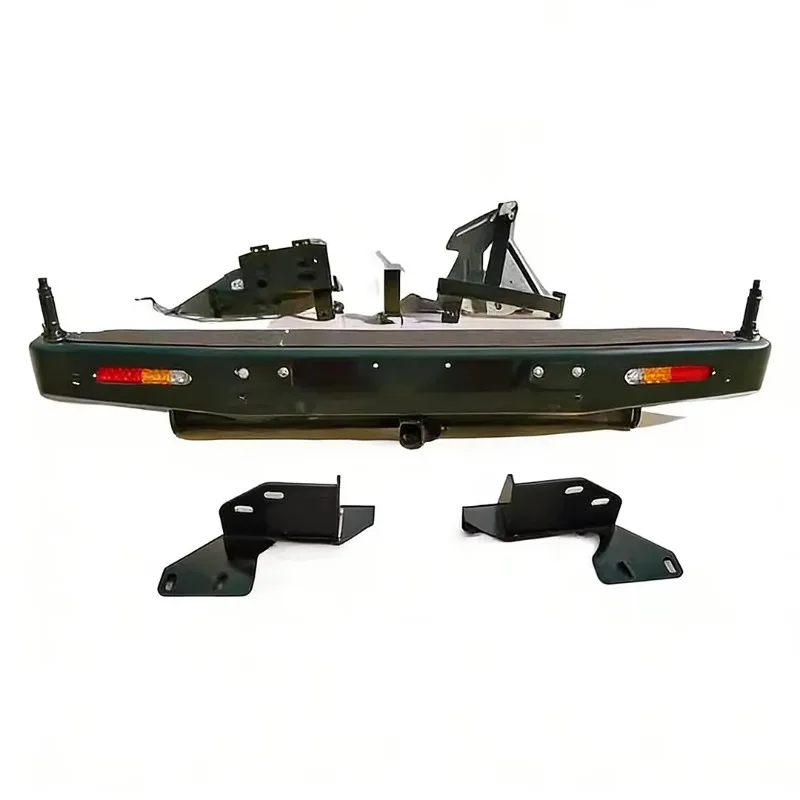 LC79 RV Rear Bumper Black Modified Off-Road Bumper with Spare Tire Carrier & Jerry Can Holder