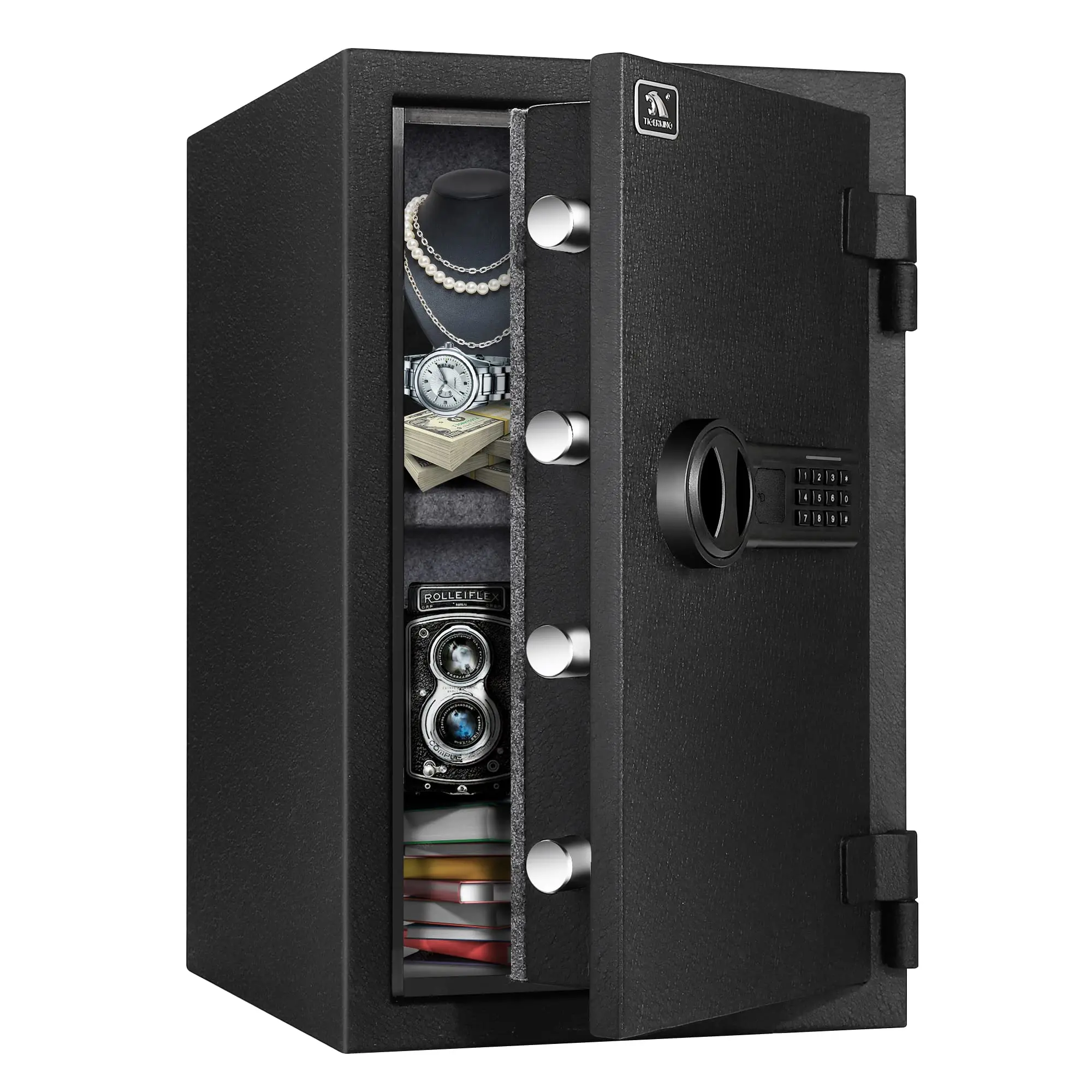 TIGERKING Fireproof Safe, FPSD51 1.8 Cubic Feet Large Steel Money Safe Home Safe with Digital Lock for Cash Jewelry