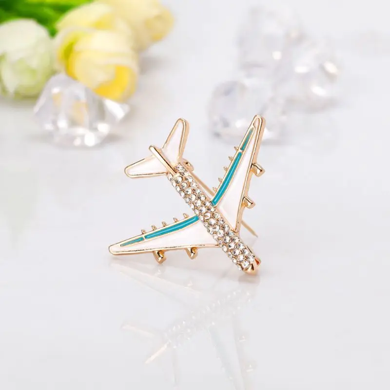 Personalized Airplane Enamel Pins Plane Brooch Backpack Badge Hat Bag Scarf Pins Accessory Jewelry Gift for Unisex Boys Dropship