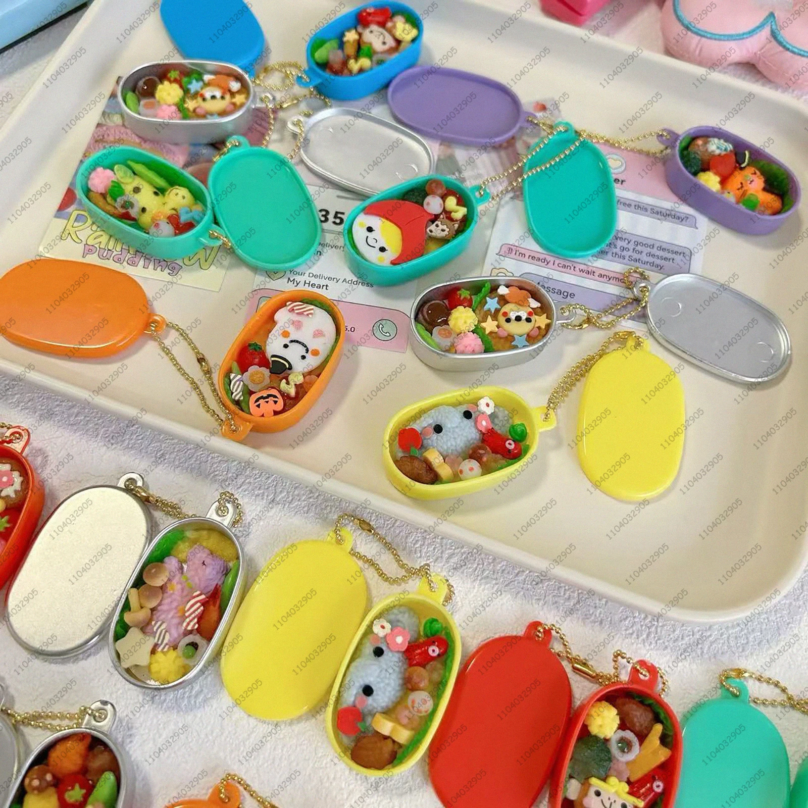 Japanese Capsule Toy Lunch Box Cute Animal Lunch Box Gashapon Keychain Miniature Food Toy Bag Charm Dollhouse for Girls Play