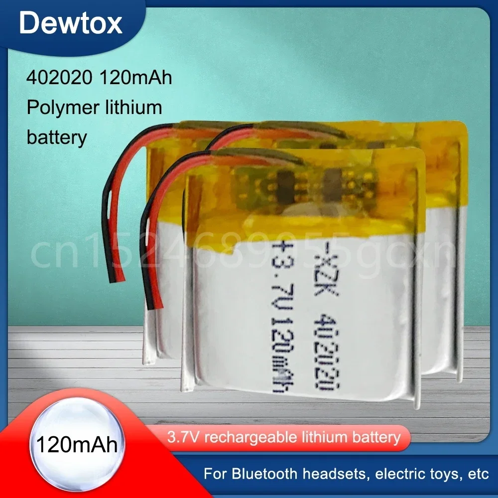 Batterie aste en lithium polymère, 402020 V, 3.7 mAh, pour MP3, MP4, MP5, casque Bluetooth, bracelet intelligent, 120