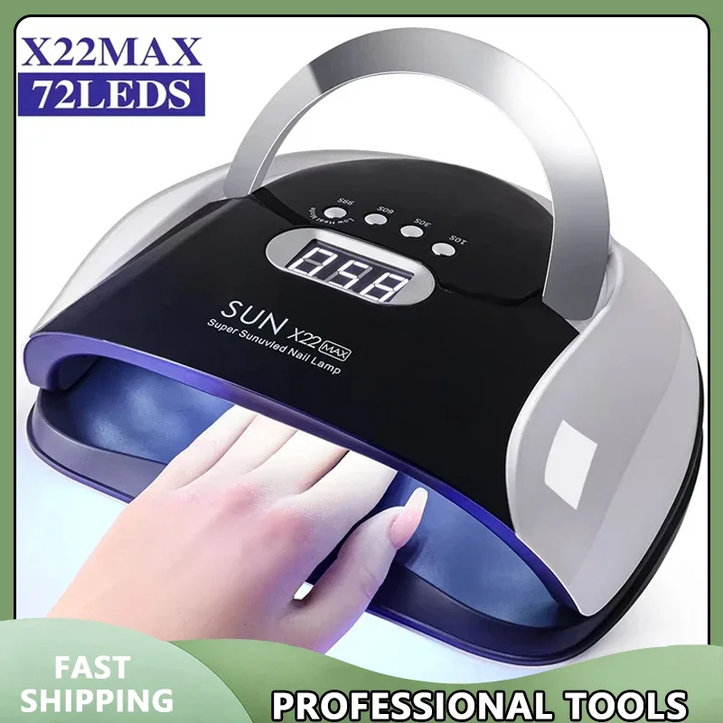 مع جهاز استشعار تلقائي لعلاج طلاء الأظافر الجل 72 LED لمصباح تزيين الأظافر بالأشعة فوق البنفسجية