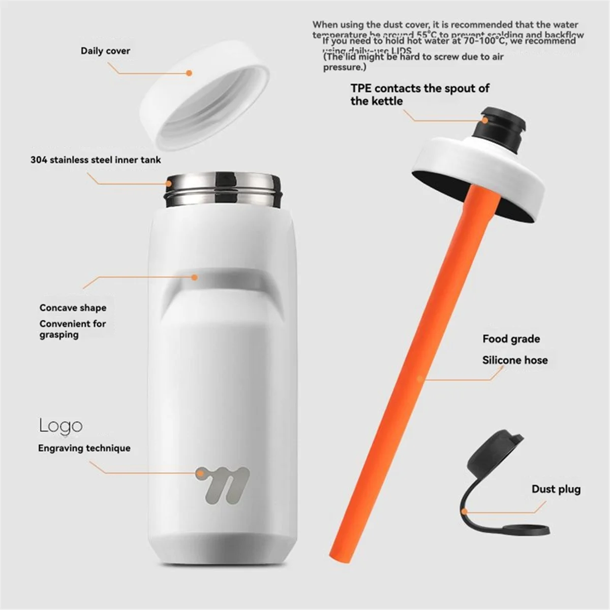 

Вакуумная изолированная спортивная бутылка для фитнеса, 550 мл, бутылка для воды из нержавеющей стали, сохраняет напитки, горячие или холодные для езды на велосипеде, тренажерного зала