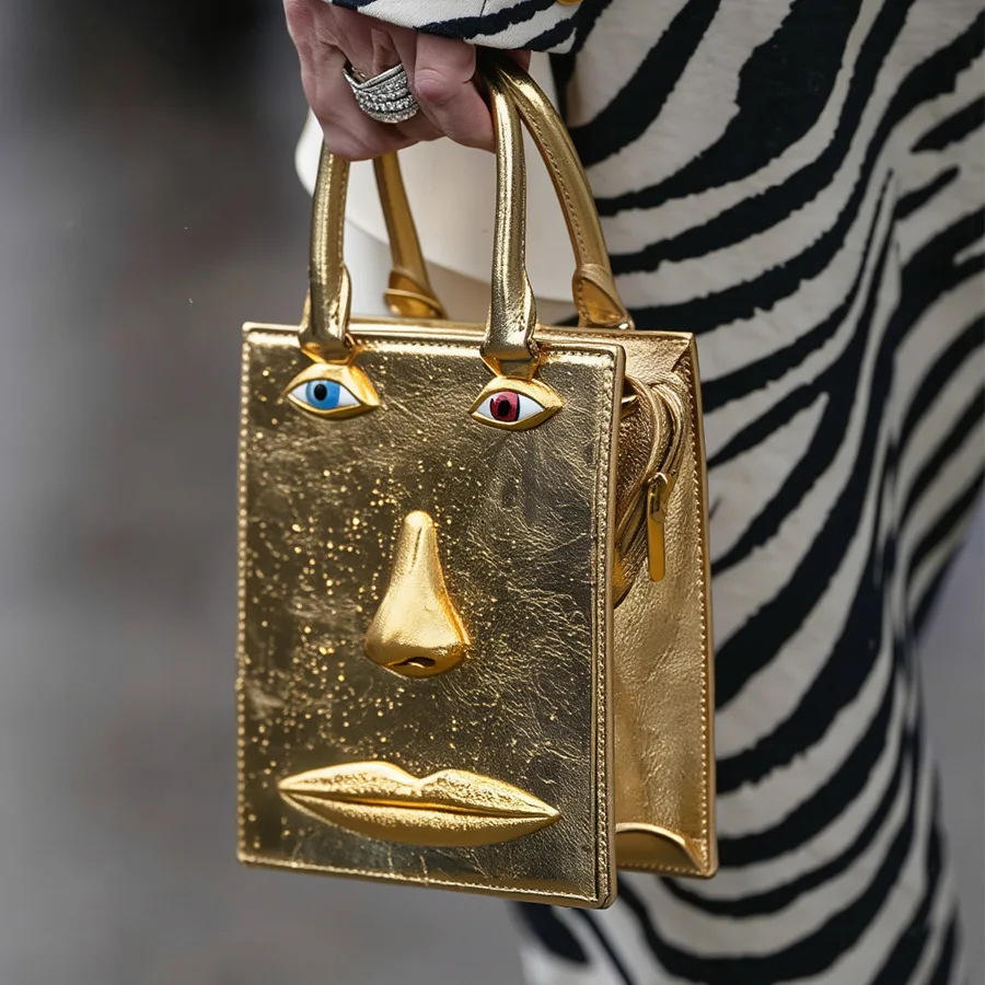 

Fashion Designer Pink Yellow Square High Quality Trend Jewelry Face Bag Women High Quality Crossbody Bags Handbag