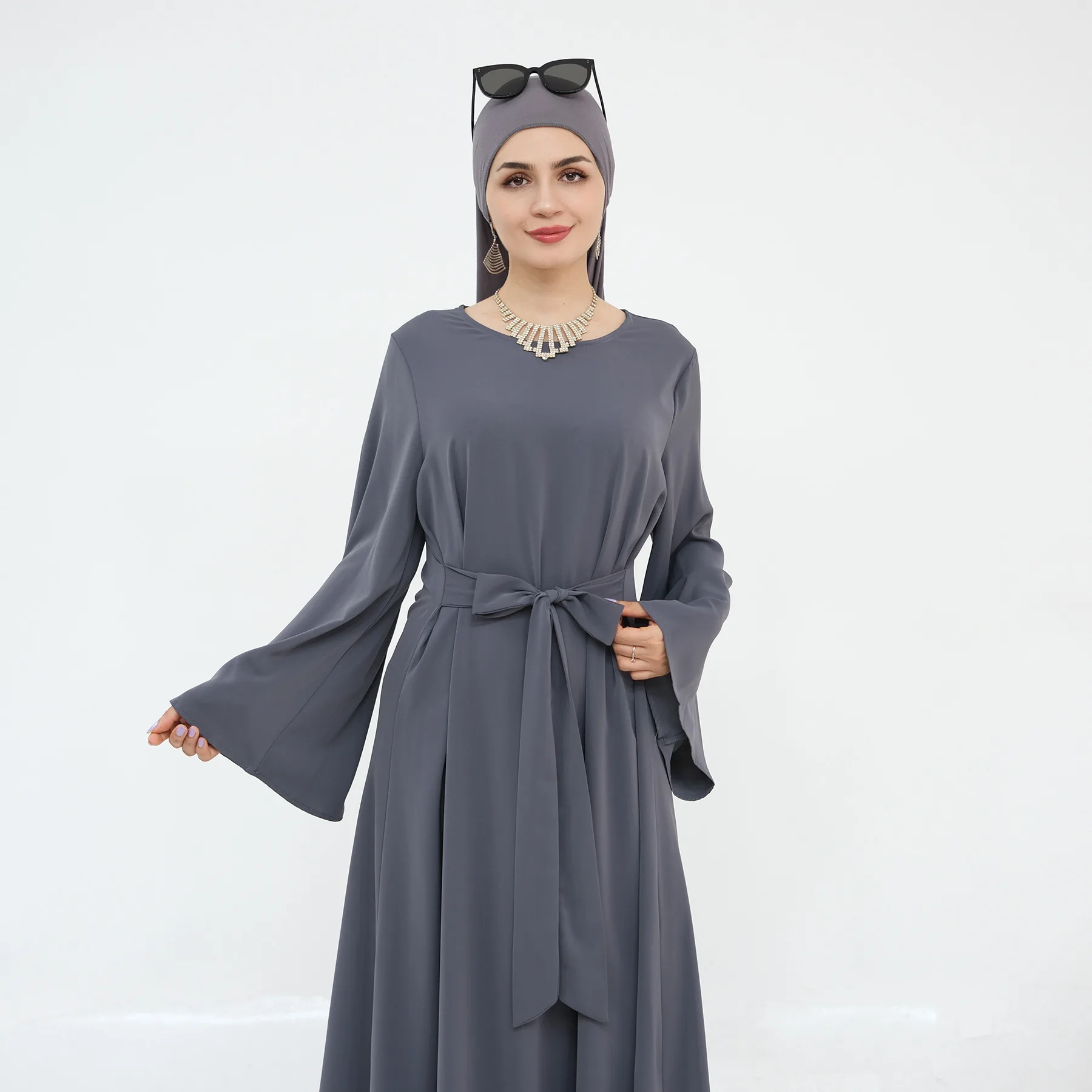 

Eid Mubarak Djellaba Women Muslim Dress Dubai Abaya Turkey Kaftan Ramadan Islam Clothing Jalabiya Robe Femme Musulmane Vestidos