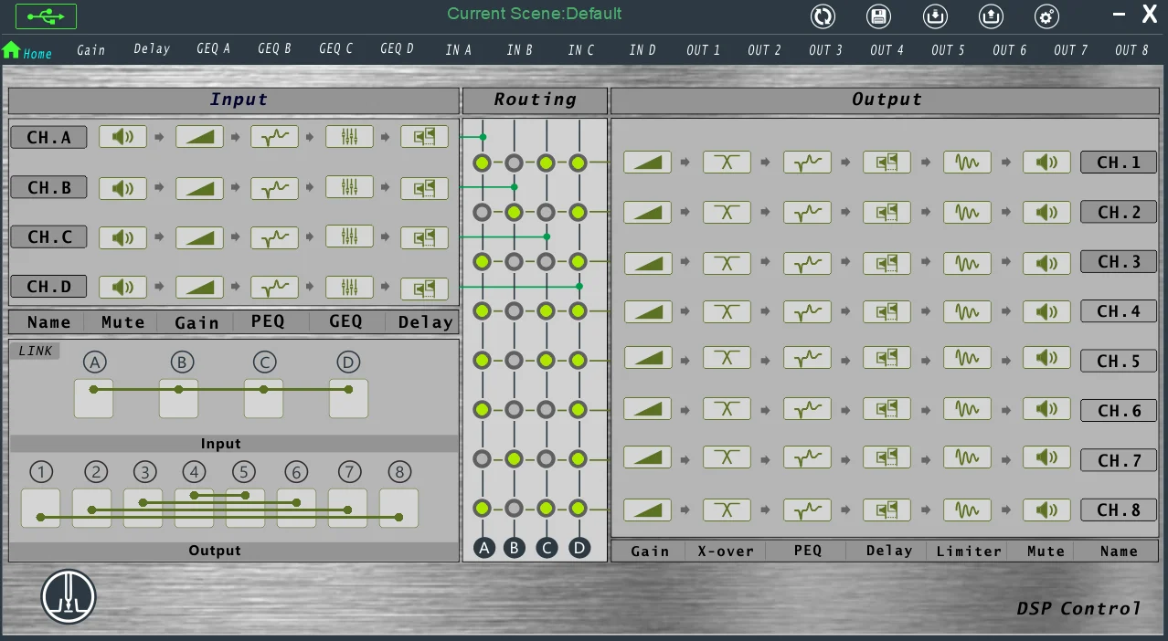 DSP Elektronischer Frequenzteiler ADI SHARC ADSP-21489 Entwicklung FIR PCM1794 CS4398 4 In 8 Out PCM4202 SigmaStudio Smaart – Detail 1