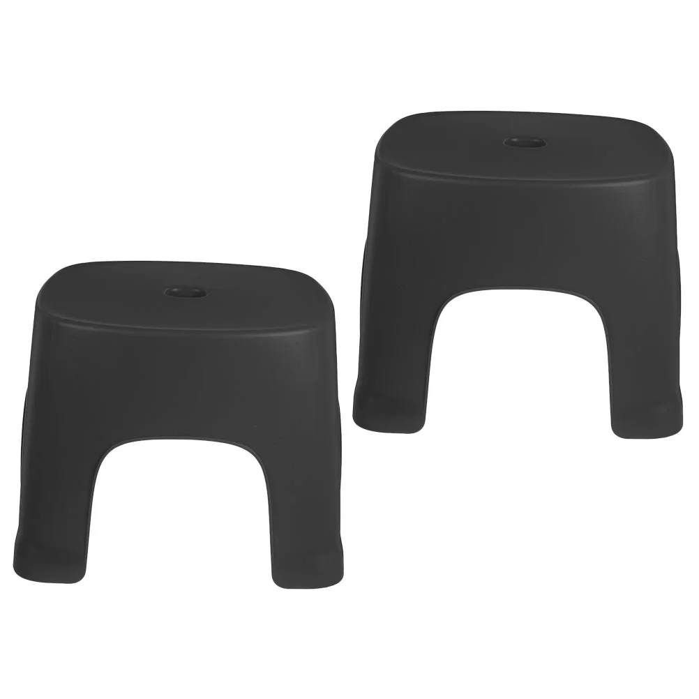 2 Pcs Step Stools Low Foldable Plastic Footstool Toilet Stepping Shoe Changing Pvc Collapsible