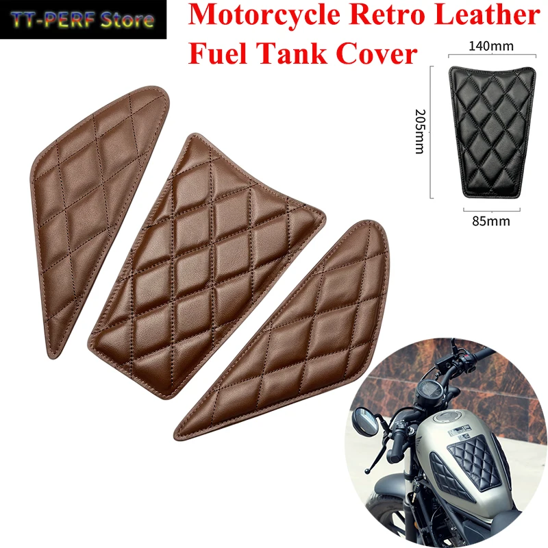 Motorcycle Parts Leather Fuel Tank Pad Sticker For Honda REBEL500 REBEL300 REBEL CMX 500 CM300 CM500 Locomotive Protective Cover