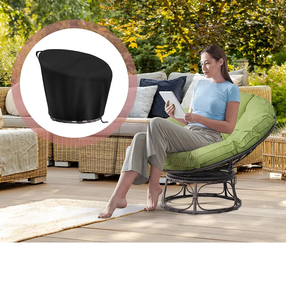 

Открытый чехол на стул из ткани Оксфорд из ротанга, садовый двор, пылезащитный чехол на стул, водонепроницаемый и устойчивый к ультрафиолетовому излучению чехол на стул