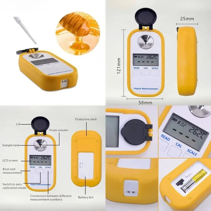 MesuLab Portable Handheld Digital Honey Testing Equipments Refractometer