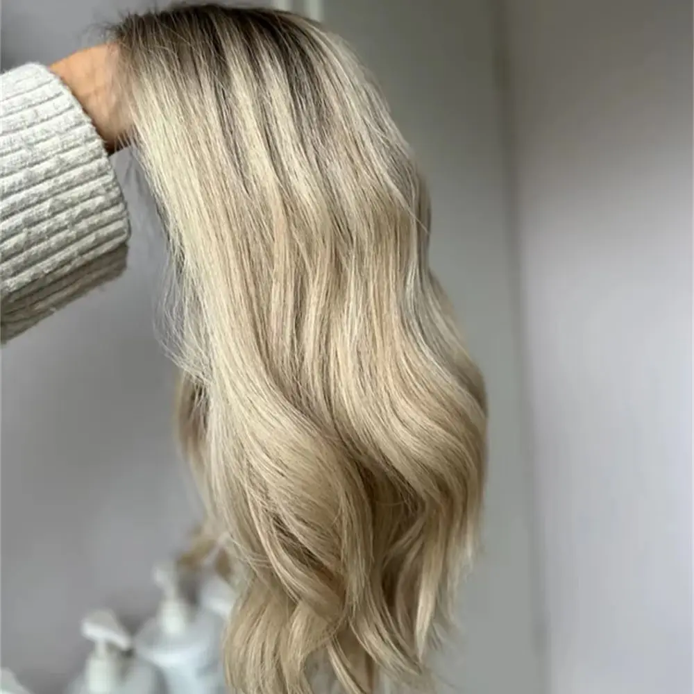 perruque-lace-front-synthetique-premium-blond-clair-avec-meches-douces-longueur-Epaule-ondulee-racines-realistes-effet-fondant-sans-colle-pour-femme