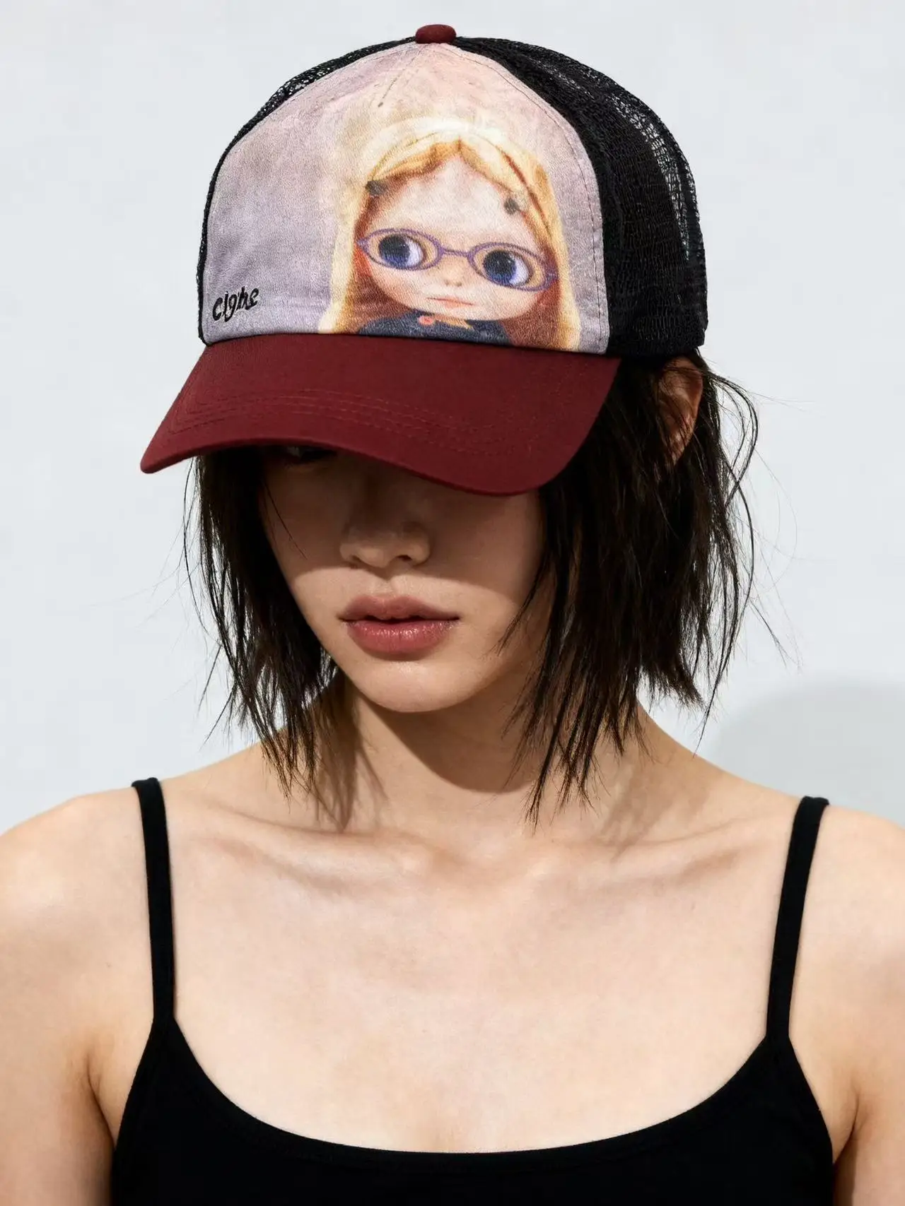 

Girls Baseball Cap Breathable Mesh Summer Hat UV Protection Adjustable Strap Youth Fashion Accessory Flat Brim Cap for Women