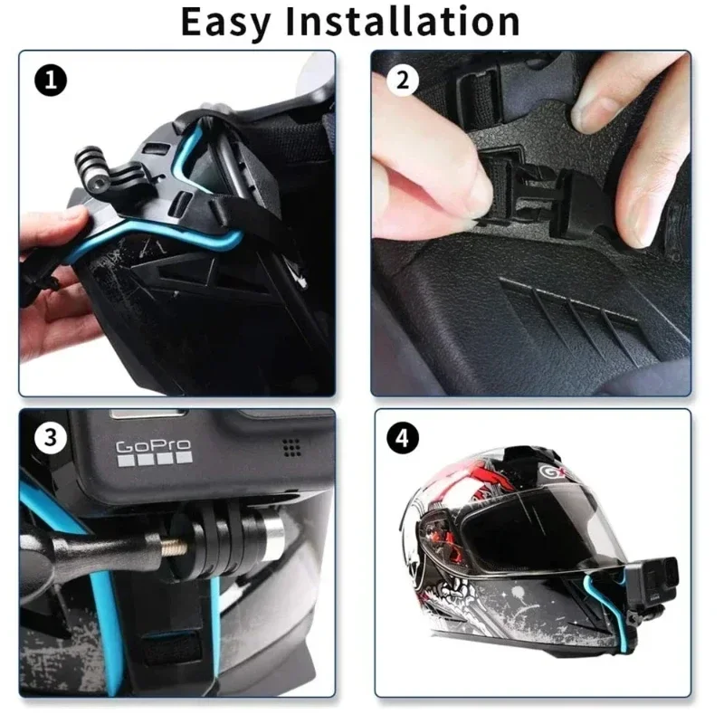 Detachable Helmet Chin Strap Mount - Multi-Angle Adjustment for Sports & Commuting image 5