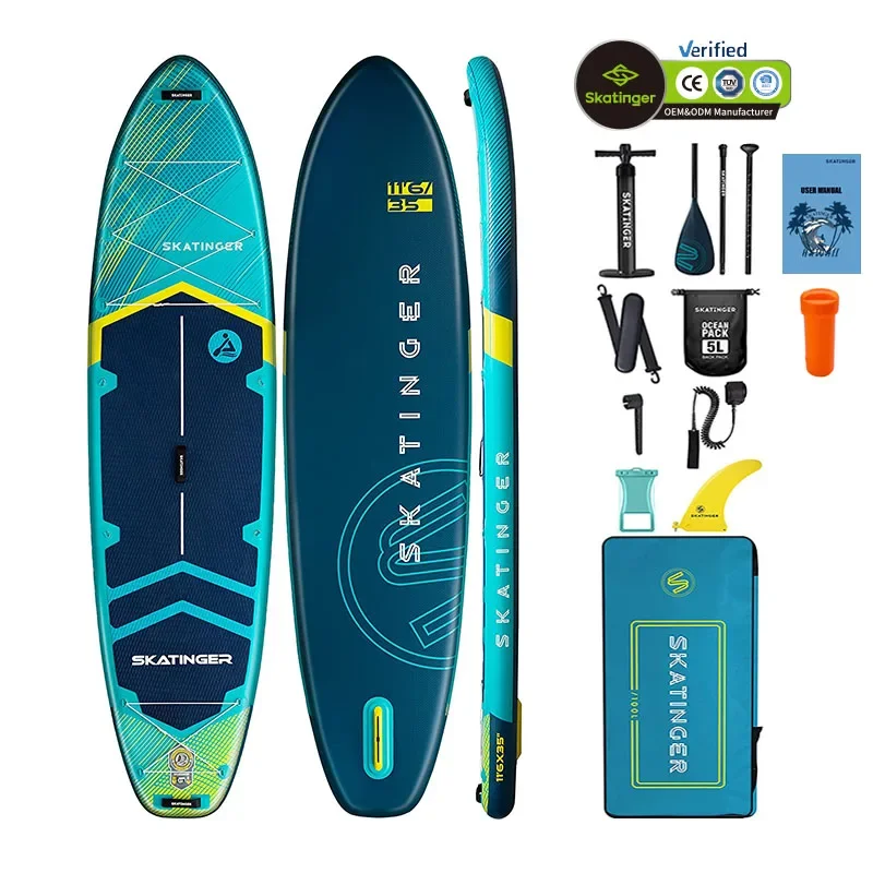 Wholesale OEM Supboard Water Sport Inflatable Paddle Board Fishing 11 Ft Measure Board Fish TOURUS Fishing Boat Board