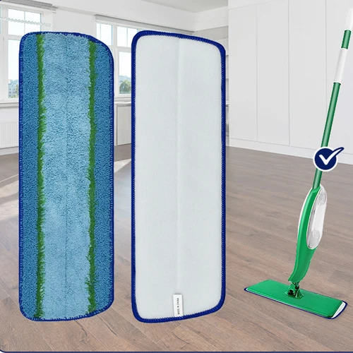 업그레이드 걸레 헤드 교체 패드, Libman 16 인치 플랫 걸레 극세사 재사용 및 세척 가능, 젖은 바닥 청소 걸레 패드