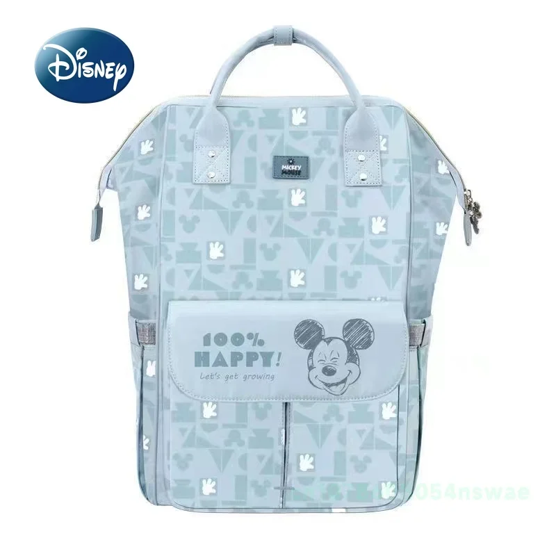 Disney mickey original novo saco de fraldas mochila dos desenhos animados saco do bebê grande capacidade multifuncional saco de fraldas do bebê de