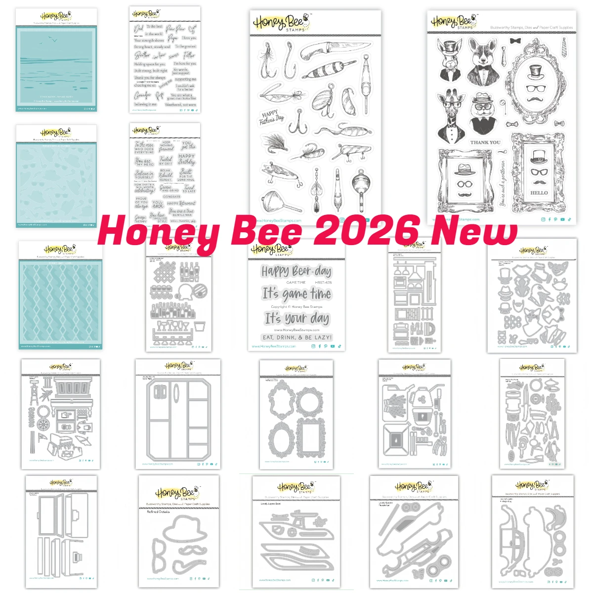 Honey Bee February New Game Time Metal Cutting Dies And Stamps DIY Scrapbooking Card Stencil Paper Cards Handmade Album Stamps