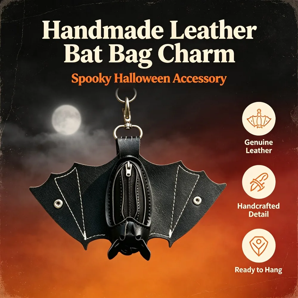 Pu Leather Bat-Shaped Coin Purse, Gothic Bat Mini Coin Pouch, Keychain Bag Pendant, Small Wallet, Suitable for Daily Carry and Halloween Outfits