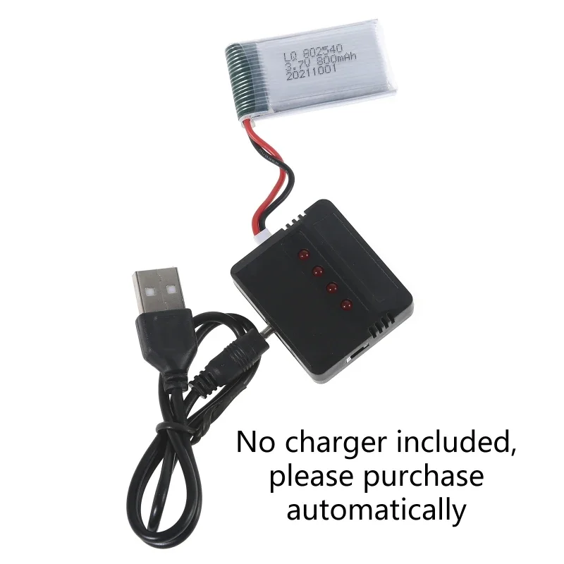 3.7V 800mAh Lipo Battery, 802540 Rechargeable Lithium Battery for SYMA X5C X5C-1 X5SC X5SW M68 K60 HQ-905 CX30 Quadcopter