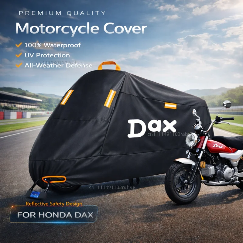 

Чехол для мотоцикла HONDA DAX125 2022-2026, водонепроницаемый, утолщенный, из полиэстера, с защитой от УФ-лучей, дождя, пыли и солнца, всепогодный чехол