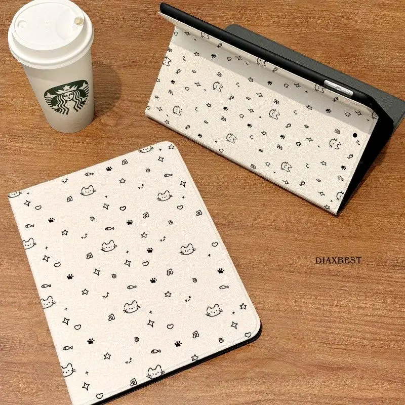

Simple Star iPad Case For iPad Pro 11 13In 2025 iPad Pro 12.9in Air7 10th M4 M5 MINI Book Style Protective Soft TPU Bumper Cover