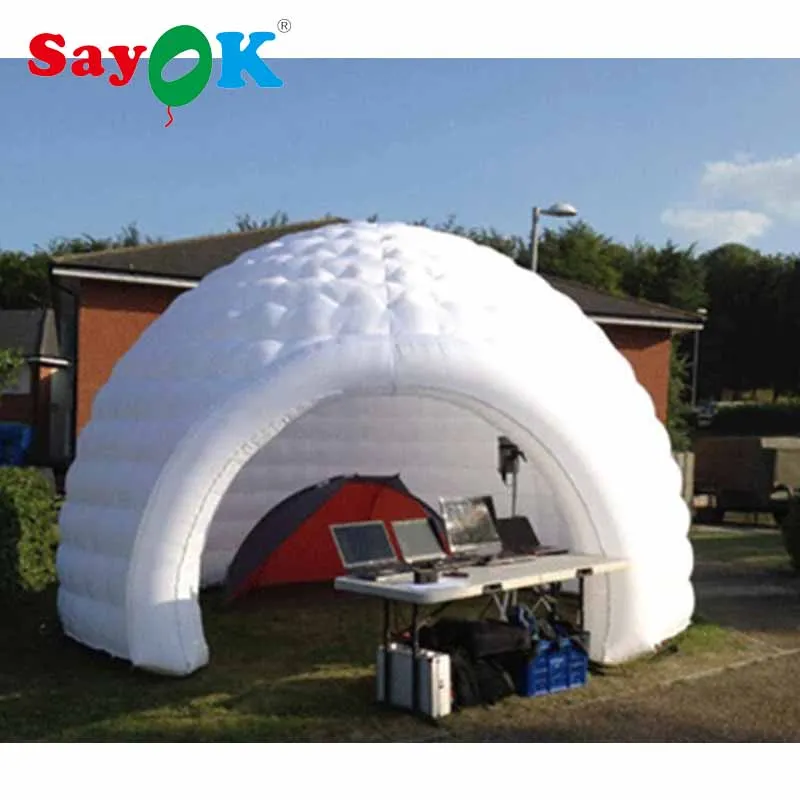 Sayok 5m Dia. Inflatable Dome Tent Colorful Lighting Inflatable Tent for Advertising Event Decoration