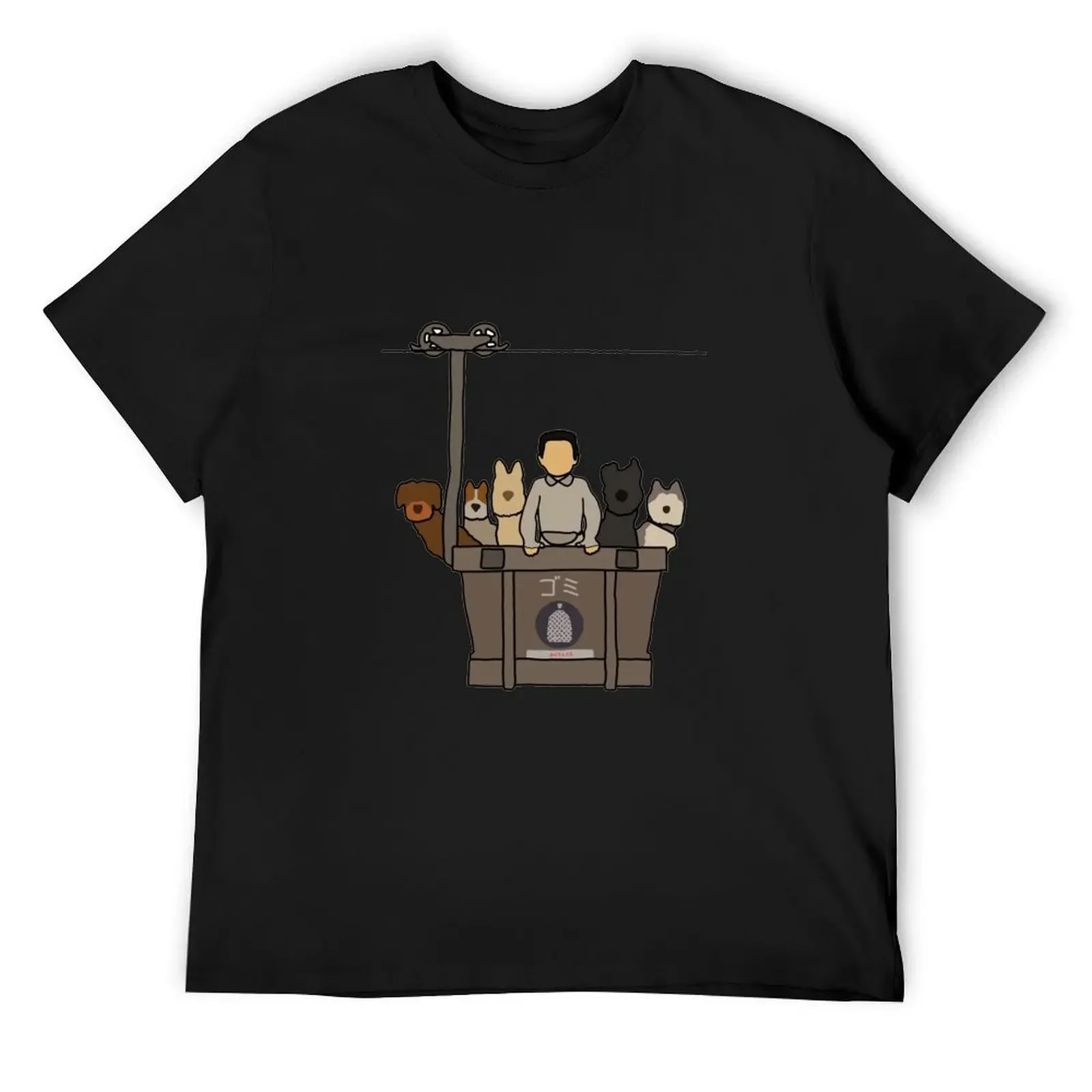 Isle of Dogs T-Shirt Short sleeve tee summer top blacks men t shirts high quality