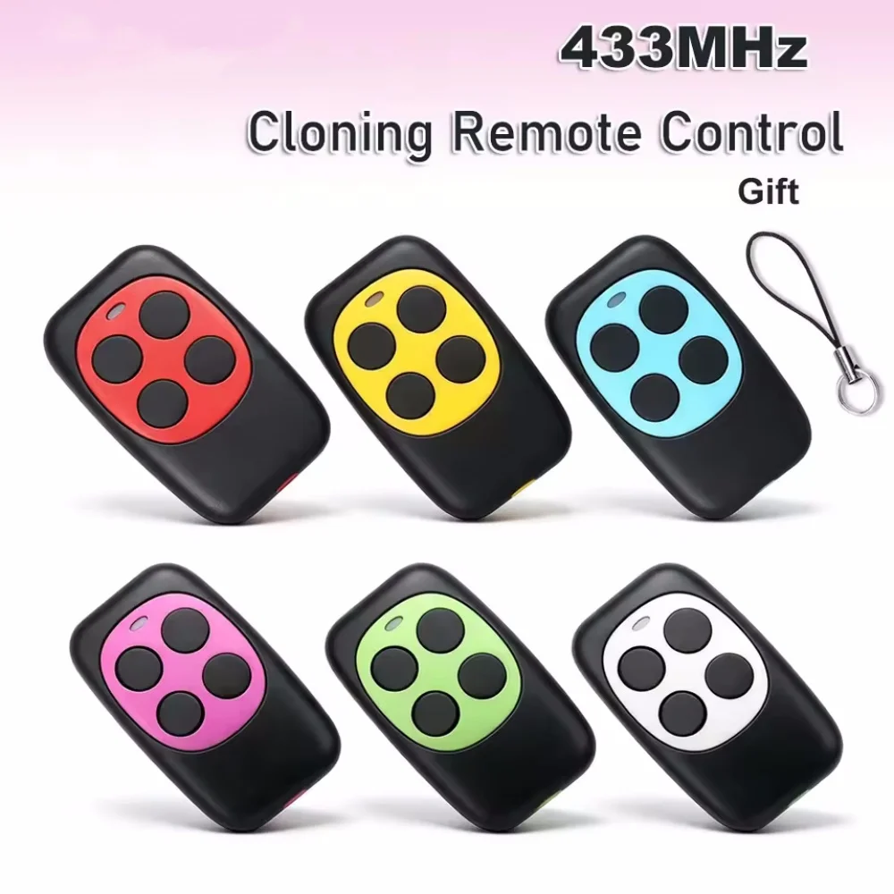 433MHz RF Wireless Remote Control 4 Keys Waterproof Copy Code Duplicator for Garage Door Gate Light Samrt Home Remote Opener