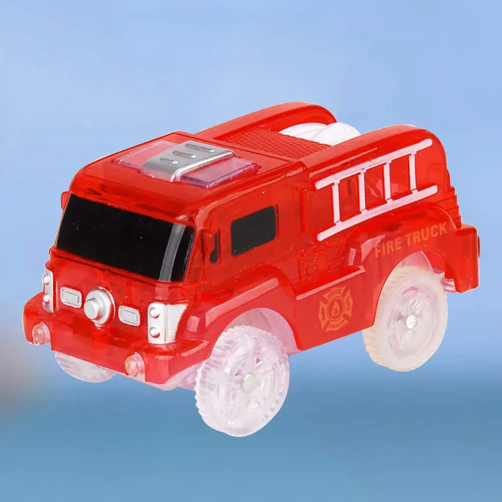 

Red Fire Truck Toys Luminous Car Model Flashing Lights Electric Roller Kids