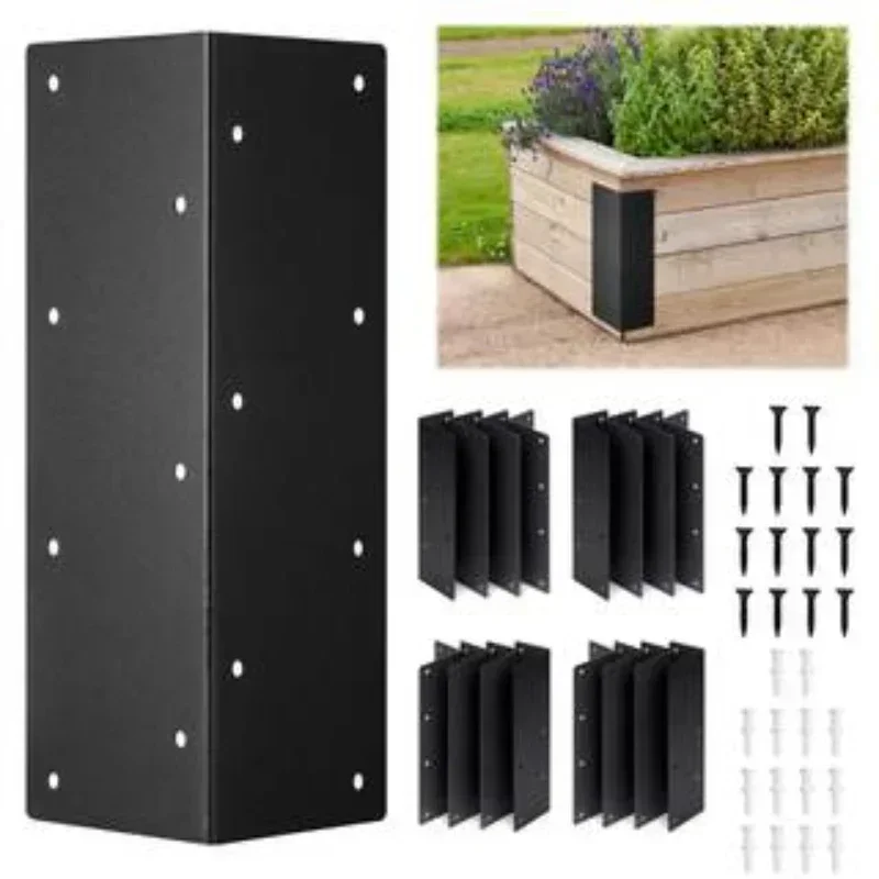 2026 NEW HOT 1Pc Noise Free Metal Right Angle Bracket Rustproof Garden Bed Corner Connector with Screws for Furniture