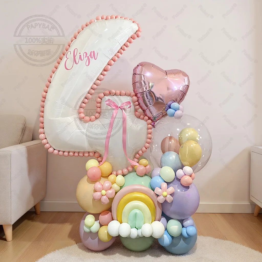 1set Regenbogen Thema Macaron Farbe Latex Ballons 1-9st Geburtstag Party Ballons Baby Dusche Hochzeit Party Dekoration Lieferungen