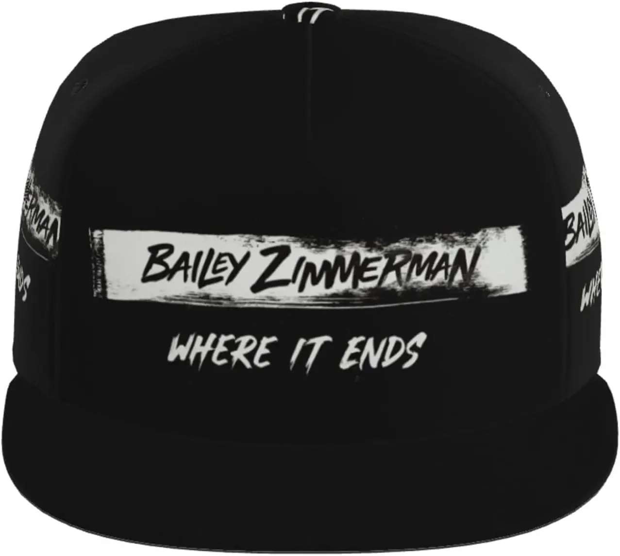 Bailey Singer Zimmerman Hat Flat-Brimmed Baseball Cap Dad Ball Hat Snapback Hip Hop Cap for Men and Women Black