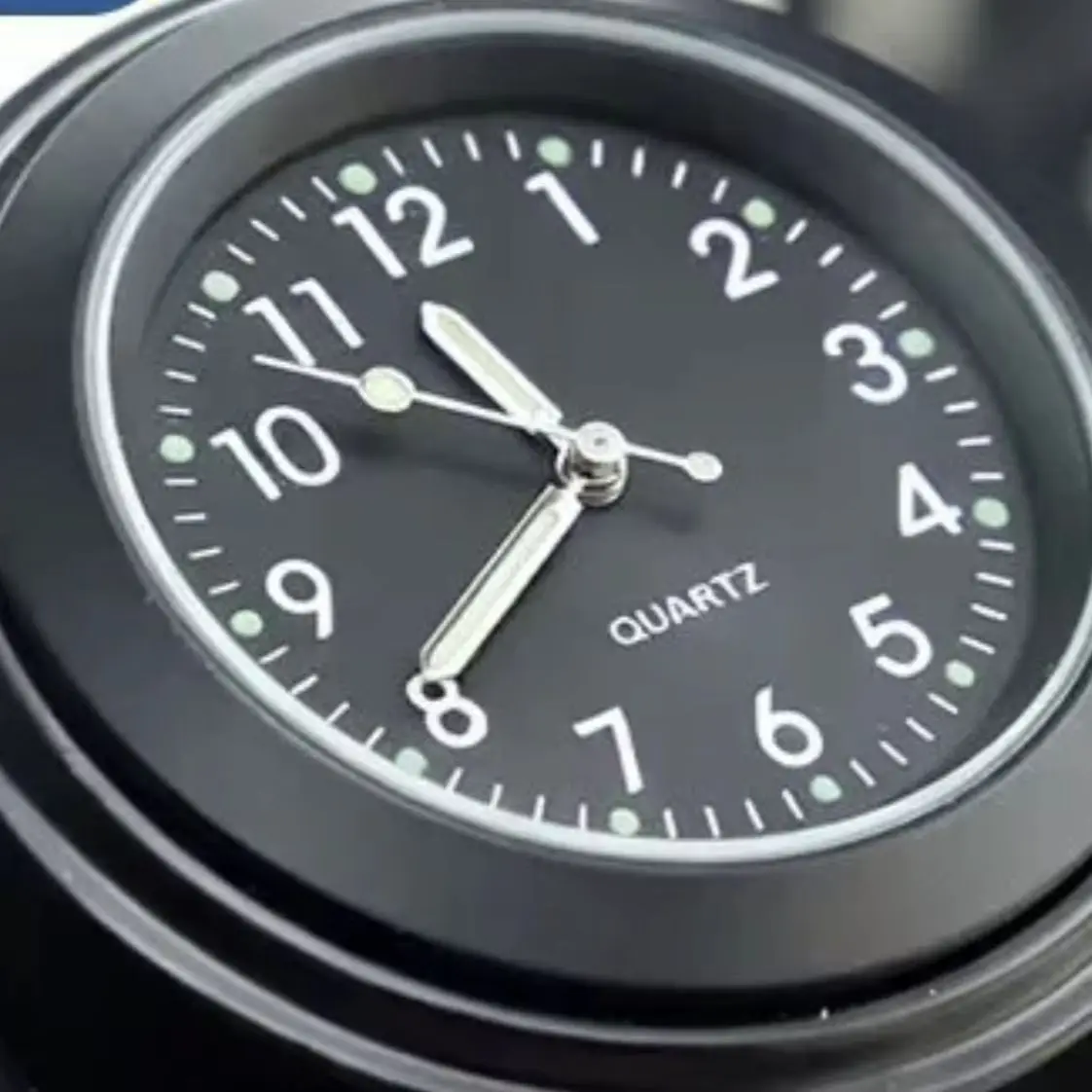 Universelle wasserdichte Chrom-Motorrad-Lenkeruhr Fahrrad-Scooter-Lenkerhalterung Uhr Motorrad-Zubehör