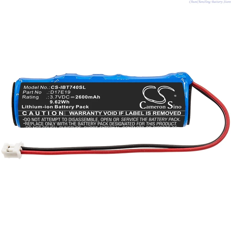 

Cameron Sino 3.7V 2600mAh Speaker Battery D17E19 for iHome iBT74 +TOOL