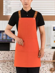 Delantal de uniforme de camarero para cocina, ropa de trabajo para Chef, restaurante, café, artista, hotel