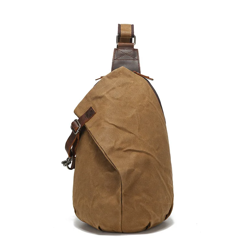 2024 popular canvas chest bag, new men's bag, travel diagonal motorcycle bag, men's shoulder bag