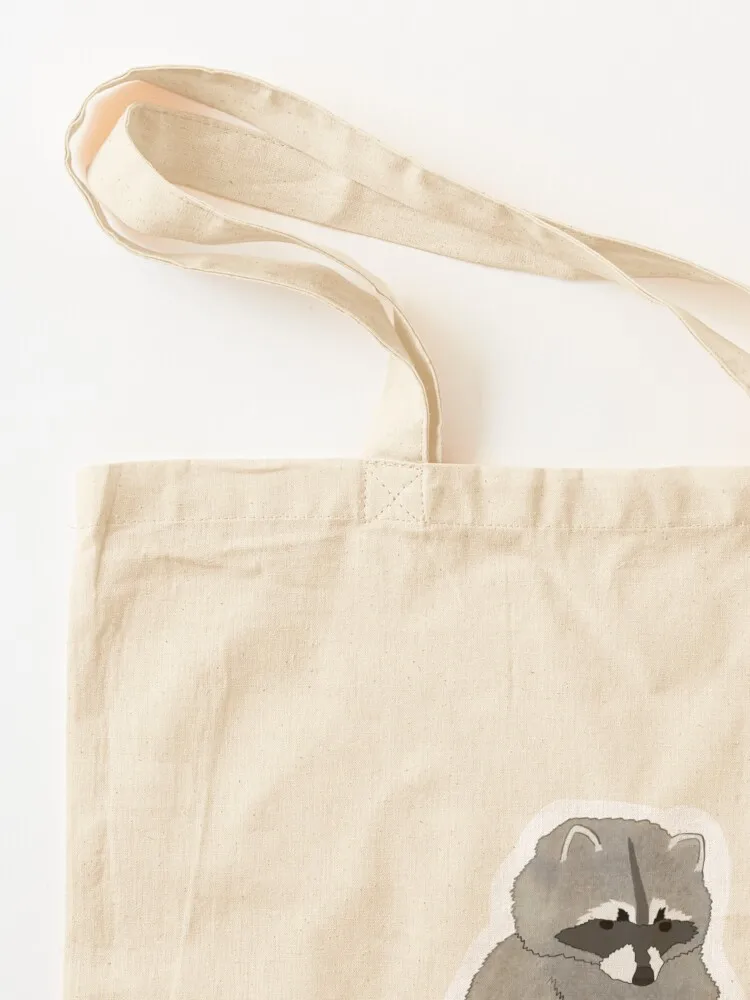 الراكون تناول زبدة الفول السوداني حمل حقيبة تسوق حقيبة أكياس بيئية حقيبة نسائية أكياس التسوق